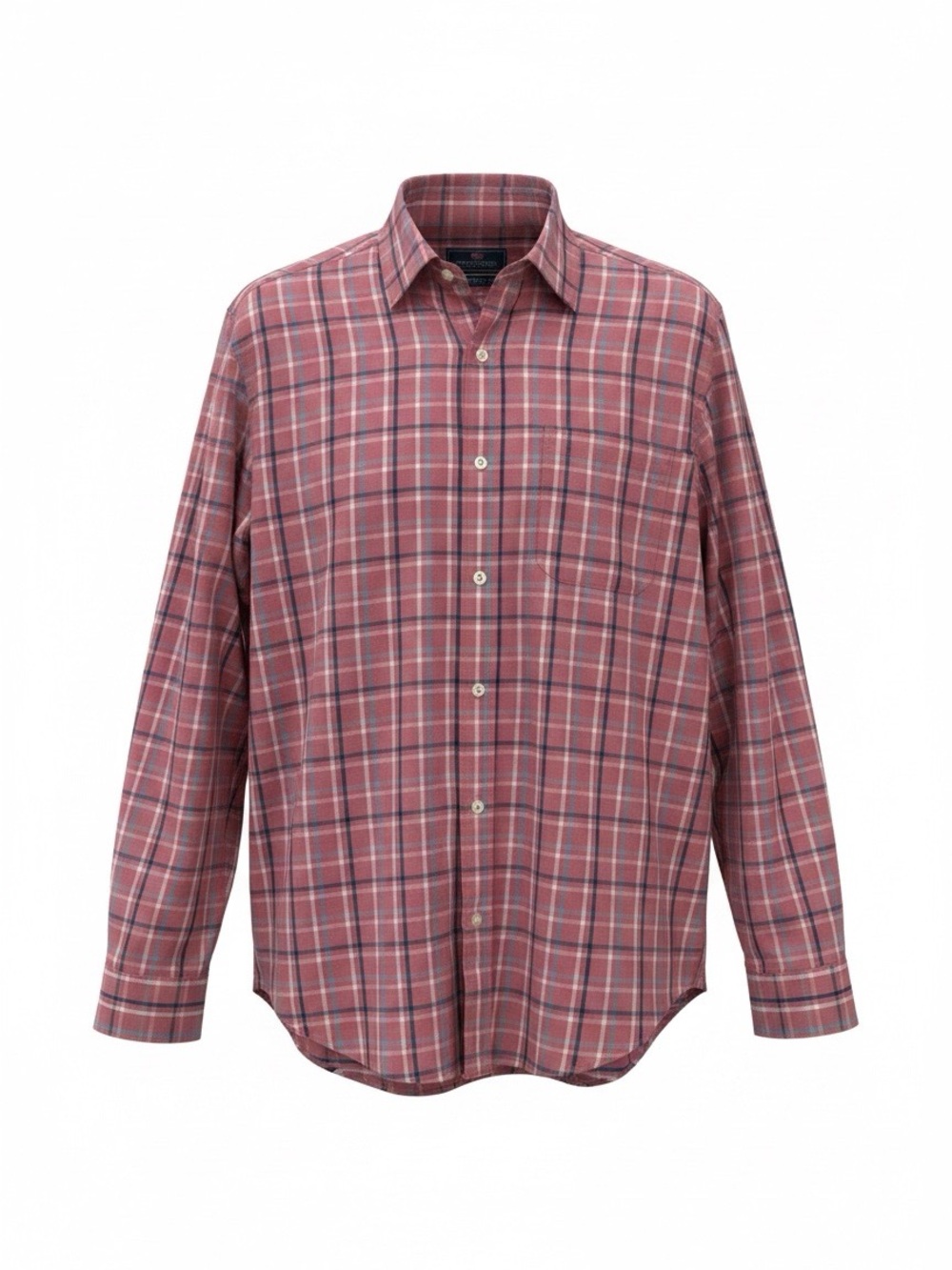 Vineyard Vines Men's Red and Navy Plaid Button-Down Shirts size M